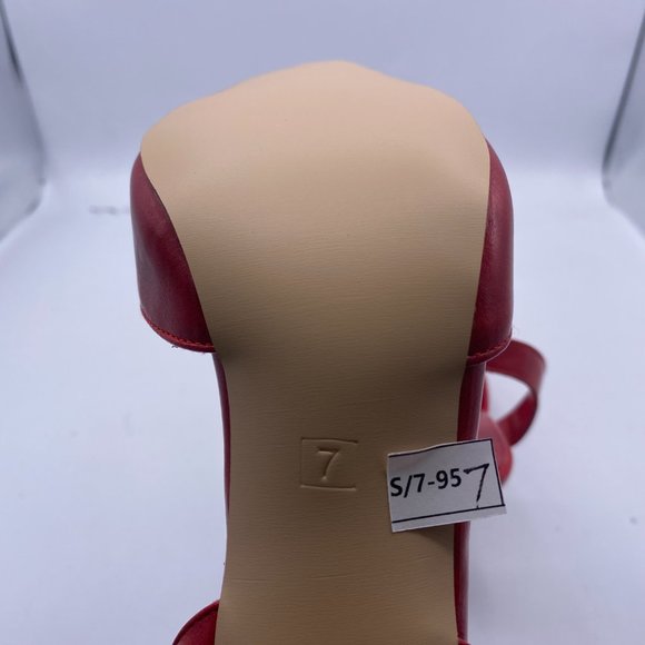 A FOWT red pointy to slingback stilettos heels pumps shoes - Picture 11 of 13